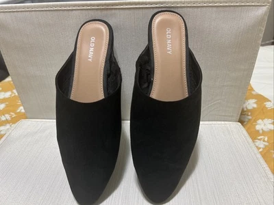 Sapato sem salto Old Navy feminino moderno mula preto 7 - Imagem 1 de 3