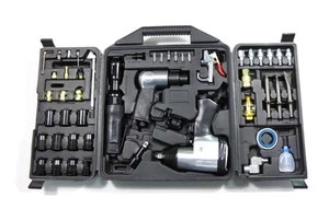 50 Pieces Air Tool Kit. 1-1/2'' Impact Wrench, 1-3/8'' Ratchet Wrench, 5-Air ... - Picture 1 of 7