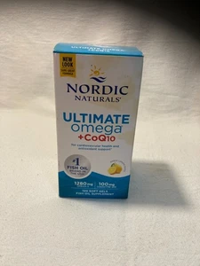 Nordic Naturals Ultimate Omega + CoQ10 120 ct scadenza 5/27 - Foto 1 di 5