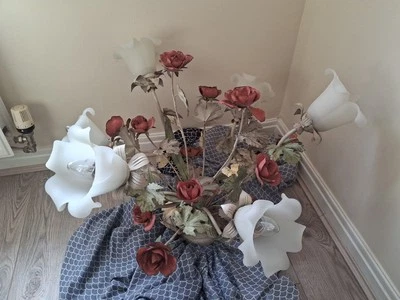 Rustic Italian Chandalier  with Original Fittings - Image 1 of 2