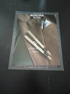 1987 AURORA KONA PENNA PENS ORO E TITANIO AD PUBBLICITA - Foto 1 di 1
