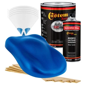 HOT ROD FLATZ Burn Out Blue Metallic Gallon Kit URETHANE Flat Auto Car Paint Kit - Picture 1 of 5