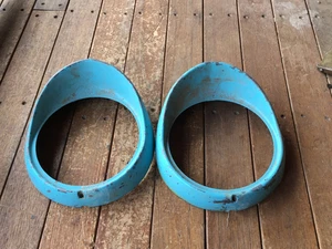 VINTAGE 1955 FORD HEADLIGHTS BEZELS FDH 13063 C - Picture 1 of 3