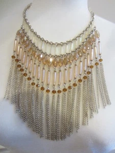 COLLAR BABERO CHICO'S BELLA NUEVO CON ETIQUETAS $69 - Imagen 1 de 3
