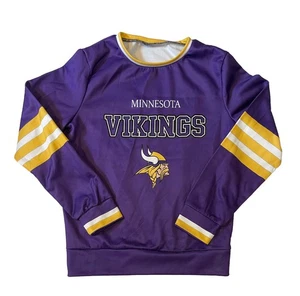 Minnesota Vikings lila Sweatshirt mit Rundhalsausschnitt Größe Medium doppelseitige Grafik - Bild 1 von 5