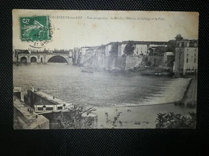 CPA 47 VILLENEUVE-SUR-LOT - Vue Perspective - Le Moulin - L'Ecluse - Le Collège  - Bild 1 von 2