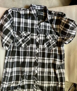 Red Ape MCMXXXIII Mens Med Short Sleeve Button Shirt White Black Logo 5XL - Picture 1 of 4