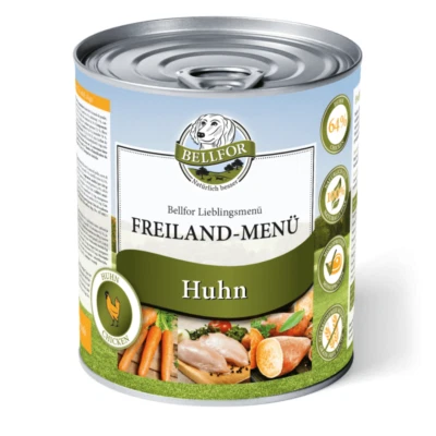 Bellfor Freiland-Menü - Hundefutter Nass mit Huhn - getreidefrei 800g - Bild 1 von 4