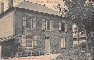 CPA 51 HURLUS LA MAIRIE ET L'ECOLE (cpa très rare! - Photo 1/1
