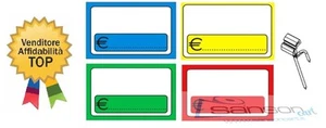 25 SEGNAPREZZI CANCELLABILI PVC CARTELLINI PREZZI MACELLERIA SALUMI FORMAGGI - Foto 1 di 1