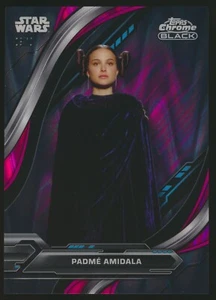 2024 Topps Chrome Black Pink Ray Wave SSP Padme Amidala 09/10 #7 NM/MINT! - Picture 1 of 2