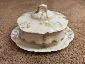 Antique RARE Haviland & Co France 8.75” Gravy Boat Lid Limoges H Schleiger 57F - Picture 1 of 7