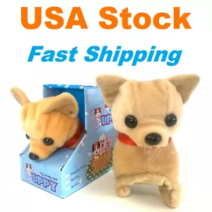 Electronic Plush Puppy, Chihuahua, Barking Walking Wagging, Moving Pet, Battery - Picture 1 of 23