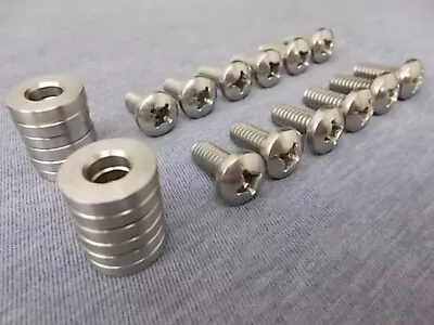 Ford Essex V6 STAINLESS STEEL Pan PHILLIPS Rocker Cover Screws & Thick Washers - Image 1 of 4