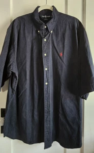 Camisa De Colección Ralph Lauren Blaire Manga Corta Abotonada Hombres Talla XL Hecha en EE. UU. - Imagen 1 de 7