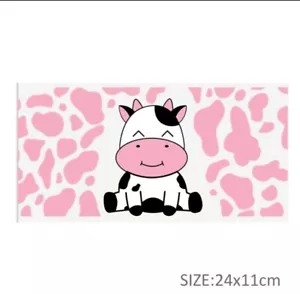 1 Piece Cow print black pink UV DTF Cup Wrap Transfer Stickers for Glass - Picture 1 of 2