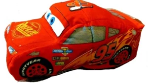 Peluche Disney Cars Red Lightning Mcqueen Giallo 51 Dinoco Imbottito Flip a Zoo - Foto 1 di 12