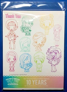 10 YEARS KIT by The Greeting Farm Rubber Stamp Miss Anya Ian Cheeky madden cutie - Picture 1 of 2