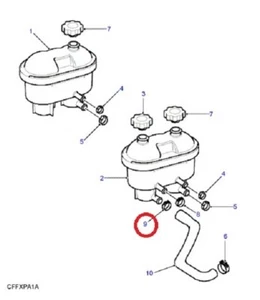(1) Abrazadera/clip de manguera GENUINA LAND ROVER RYC100050 PS - Imagen 1 de 3