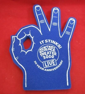 New: MYSTERY SCIENCE THEATER 3000 (MST3K) Live - 30 Year Anniversary Foam Hand - Picture 1 of 2