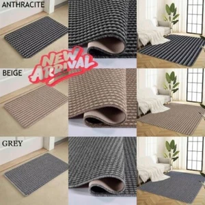 Small Washable Door Mats Large Non Slip Striped Rugs Living Room Runner Mat - Picture 1 of 17