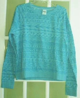 SUDADERA MUJER VICTORIA'S SECRET ROSA ESTAMPADO TURQUESA MANGA LARGA MEDIANA Foto 1 de 2