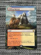 Clifftop Retreat MTG Magic Dominaria New Hand Painted Altered Full Extended Art