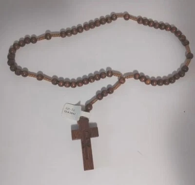 Holz Rosenkranz, Kommunion, braun - Bild 1 von 2