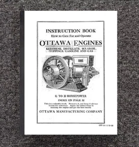 1 ½  to 22 HP Ottawa Engines Engine Powered Log Drag Saw line Service Manual - Picture 1 of 13