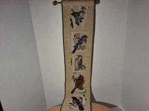 Vogelbeobachter Alphabet Willkommen Wandteppich Wandbehang Glockenzug - Bild 1 von 11