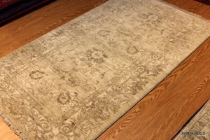 3' x 5' dekorativer beige elfenbein pflanzlich gefärbter Teppich weich/gedeckte Farbe ORINTALER TEPPICH - Bild 1 von 8