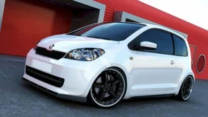 Front Diffuser Diffusor Maxton Design Gloss Black Abs For Skoda Citigo - Picture 1 of 1