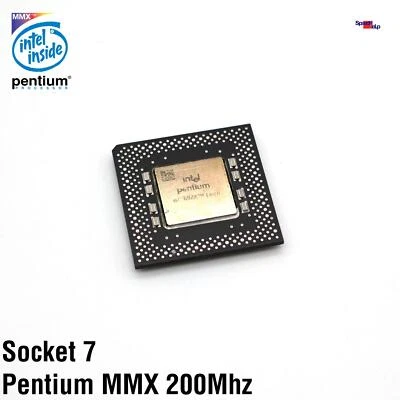 CPU Intel Pentium Mmx 200MHZ SL27J/P55C Processore Presa 7 Presa FV80503200 - Immagine 1 di 2