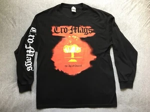 VTG CRO-MAGS AGE OF QUARREL LONG SLEEVE SHIRT BAD BRAINS BLACK FLAG PUNK OG RARE - Picture 1 of 14