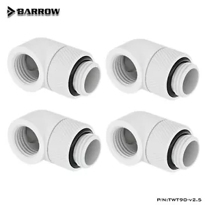 Barrow G1/4" Male to Female Extender Fitting, 90 Degree Rotary , White 4 Pack - Picture 1 of 5
