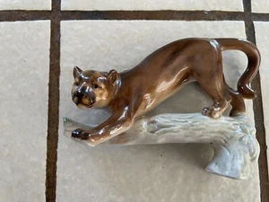 Vintage Goebel Berglöwe Wildkatze Porzellan Keramik Figur West Germany - Bild 1 von 6
