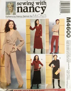 Sewing with Nancy Zieman McCalls M4600 Sewing Pattern Sz 8-22 Uncut - Picture 1 of 2