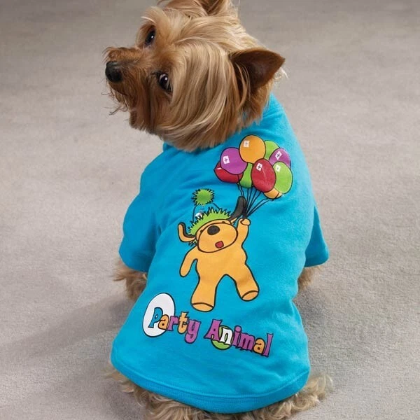 Camiseta de fiesta animal perro de camisetas informales caninas para perros en 4 tallas Foto 1 de 3