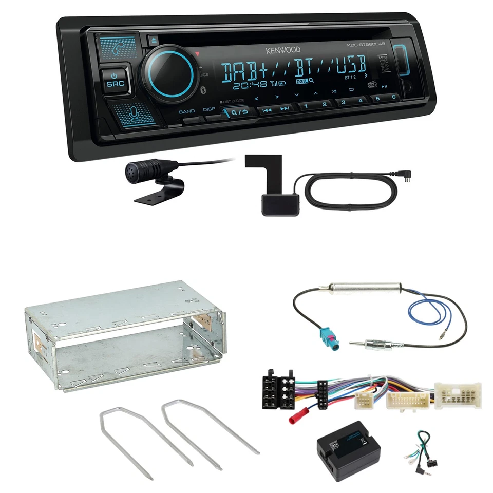 Kenwood KDC-BT560DAB Black 50 W Bluetooth E