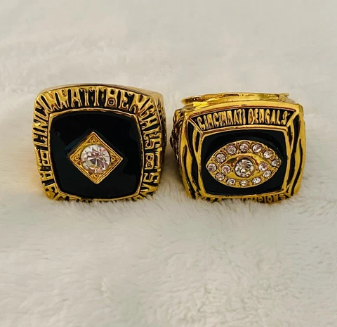 2PCS Cincinnati Bengals AFC Championship Ring SET, US SHIP. 1981/88 Cover