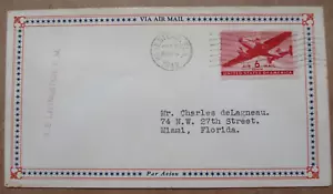 COVER 1942 "AIR MAIL FANCY CLASSIC STOUTZENBERG ENVELOPE HOMESTEAD, FL See Pic - Picture 1 of 3