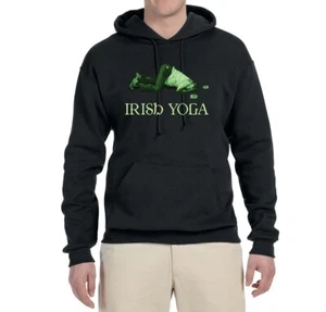 Irish Yoga Funny Irish Party St Patricks Day Hooded Sweater - Picture 1 of 6
