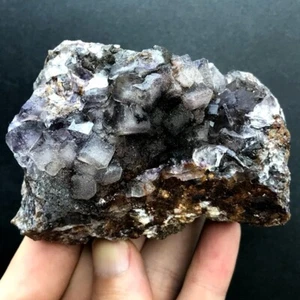 380G Rare Natural Fluorite Quartz Cluster Crystal Mineral specimen Healing - Picture 1 of 15