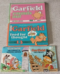 Garfield 4 Piece Book Lot Rounds Out Food For Thought Jim Davis Ships Free! - Foto 1 di 4