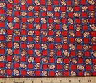 Daisy Kingdom Fabric - Raggedy Ann & Andy Small Squares - by the Half yard