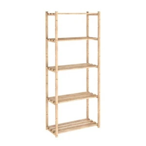 Scaffale multiuso 5 ripiani in legno di pino 3 in 1 Linea Woodpine L65xP30xh171 - Foto 1 di 3