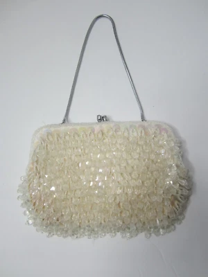 Bolso de mano vintage Art Deco Richere de Walborg de cristal y lentejuelas Foto 1 de 4