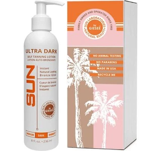 Ultra Dark Sunless Tanning Lotion 8 oz - Premium Tanning Lotion for Instant G... - Picture 1 of 8