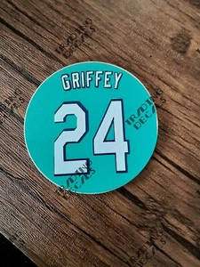 1989 #1 Ken Griffey Jr Rookie RC Custom Wooden Coaster Magnet Mariners Vintage! - Picture 1 of 2