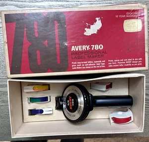 BRAND NEW AVERY Old Stock 780 Professional Label Maker W/ Original Box VINTAGE - Picture 1 of 22